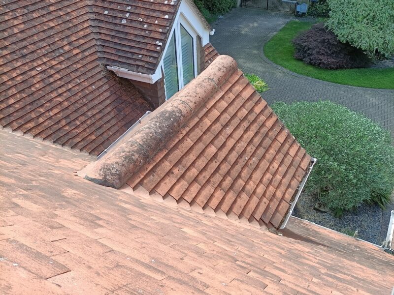 Tiled roof with dormer