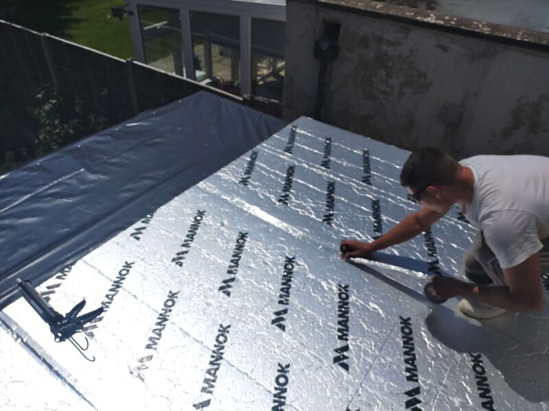 Warm roof installation ready for EDPM