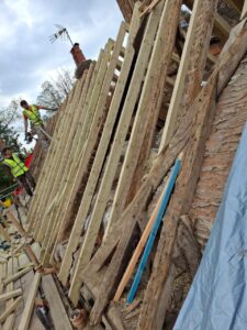 Clay tile roof restoration of a 300-year-old manor by NFRC-accredited Armadillo Roofing. Check our verified reviews and see our expert craftsmanship.