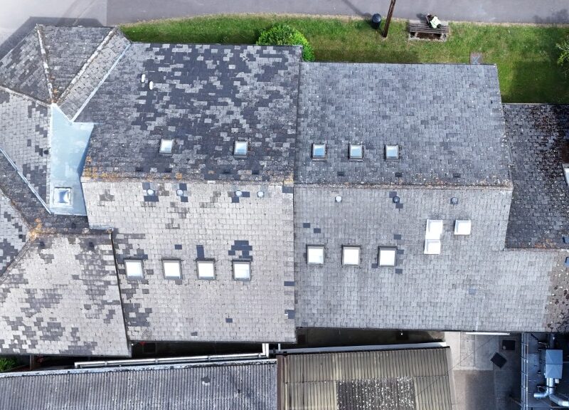 Drone shot of Lionel Hitchen pre work survey