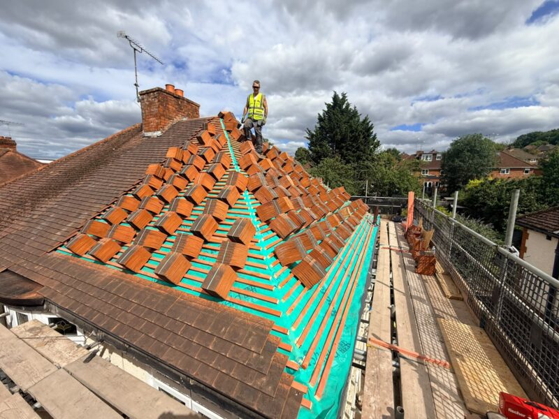 New roof in Tilehurst installing Heritage Clay Tiles